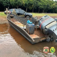 PF e PM apreendem meia tonelada de maconha no Lago de Itaipu