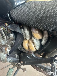 Moto com fundo falso é apreendida na Ponte da Amizade com 8,5 Kg de haxixe