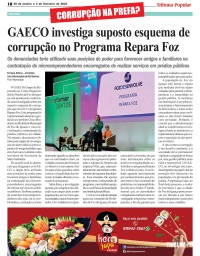 GAECO investiga suposto esquema de corrupção no Programa Repara Foz