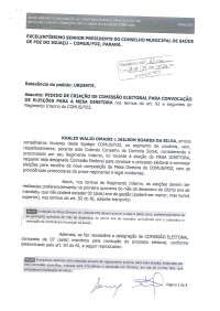 Conselheiro do COMUS oficializam pedido de criação de comissão eleitoral