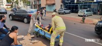 Motociclista fica gravemente ferida após colisão na Av. Felipe Wandscheer