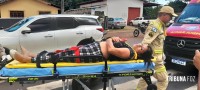 Motociclista fica gravemente ferida após colisão na Av. Felipe Wandscheer