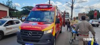 Motociclista fica gravemente ferida após colisão na Av. Felipe Wandscheer