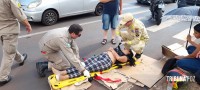 Motociclista fica gravemente ferida após colisão na Av. Felipe Wandscheer