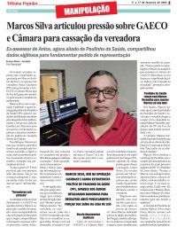 Marcos Silva articulou pressão sobre GAECO e Câmara para cassação da vereadora