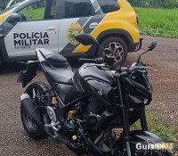 PM recupera moto em pouco tempo após o furto em São Miguel do Iguaçu