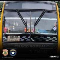 PF e Receita Federal apreendem ônibus de linha com mercadorias descaminhadas