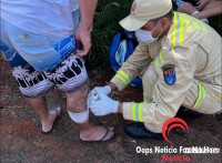 Casal fica ferido após acidente de trânsito no Bairro São Sebastião 