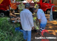 Casal fica ferido após acidente de trânsito no Bairro São Sebastião 