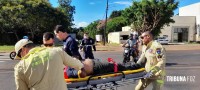 Motociclista fica gravemente ferido após colisão na Av. Felipe Wandscheer