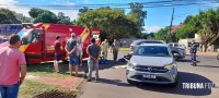 Motociclista fica gravemente ferido após colisão na Av. Felipe Wandscheer