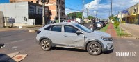Motociclista fica gravemente ferido após colisão na Av. Felipe Wandscheer