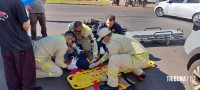 Motociclista fica gravemente ferido após colisão na Av. Felipe Wandscheer