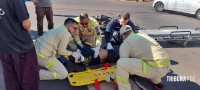 Motociclista fica gravemente ferido após colisão na Av. Felipe Wandscheer
