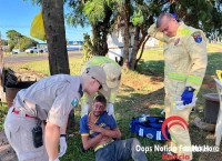 Homem é brutalmente agredido na marginal da BR-277, no Bairro Três Lagoas