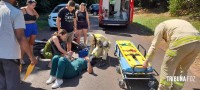 Motociclista é socorrida pelo Siate após colisão na Vila Yolanda