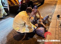 Motociclista fica gravemente ferido após colidir contra um poste no Bairro Três Lagoas 