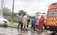 Siate socorre motociclista na Av. Andradina