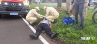 Motociclista é socorrido pelo Siate na Av. Javier Koelbel