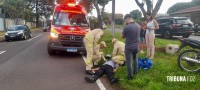 Motociclista é socorrido pelo Siate na Av. Javier Koelbel