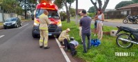 Motociclista é socorrido pelo Siate na Av. Javier Koelbel