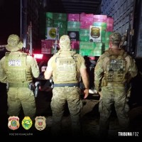 Policia Federal e forças estaduais apreendem 367 caixas de cigarros contrabandeados em Itaipulândia