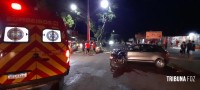 Motociclista é socorrido pelo Siate após colisão na Av. Javier Koelbel