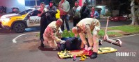 Motociclista é socorrido pelo Siate após colisão na Av. Javier Koelbel