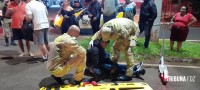 Motociclista é socorrido pelo Siate após colisão na Av. Javier Koelbel