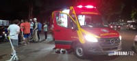 Motociclista é socorrido pelo Siate após colisão na Av. Javier Koelbel