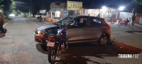 Motociclista é socorrido pelo Siate após colisão na Av. Javier Koelbel