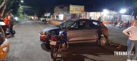 Motociclista é socorrido pelo Siate após colisão na Av. Javier Koelbel