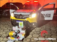 PM recupera mercadoria roubada após perseguição no Bairro Cidade Nova 