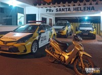 Homem embriagado é preso pilotando motoneta sem placa e com 18 anos sem registro em Santa Helena