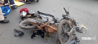 Siate socorre passageira de moto após colisão na Av. General Meira