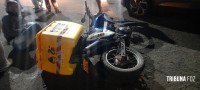 Motociclista é socorrido pelo Siate após colisão na Av. Javier Koelbel