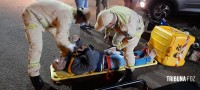 Motociclista é socorrido pelo Siate após colisão na Av. Javier Koelbel