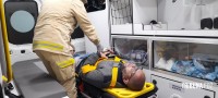 Motociclista é socorrido pelo Siate após colisão na Av. Javier Koelbel
