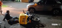 Motociclista é socorrido pelo Siate após colisão na Av. Javier Koelbel