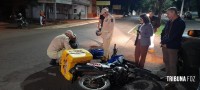 Motociclista é socorrido pelo Siate após colisão na Av. Javier Koelbel