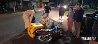 Motociclista é socorrido pelo Siate após colisão na Av. Javier Koelbel