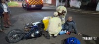 Motociclista é socorrido pelo Siate após colisão na Av. Javier Koelbel