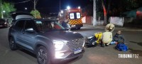 Motociclista é socorrido pelo Siate após colisão na Av. Javier Koelbel