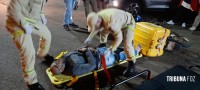 Motociclista é socorrido pelo Siate após colisão na Av. Javier Koelbel