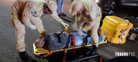 Motociclista é socorrido pelo Siate após colisão na Av. Javier Koelbel