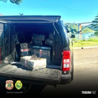 BPFRON e NEPOM apreende 445 Kg de maconha no porto lixão em Foz do Iguaçu