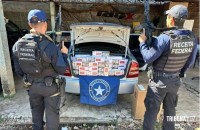 Carro com 10 mil maços de cigarros é apreendido após perseguição da Receita Federal