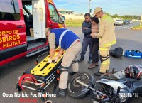 Colisão entre duas motocicletas deixa feridos no Jardim São Roque