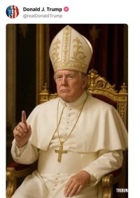 Casa Branca reposta imagem de Trump vestido como papa; seguidores apontam desrespeito à religião católica