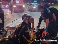 Acidente entre motocicleta e carro deixa duas vítimas em estado gravíssimo na BR-277